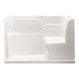 Acrylic Seated Safety Shower With Left-Hand Drain