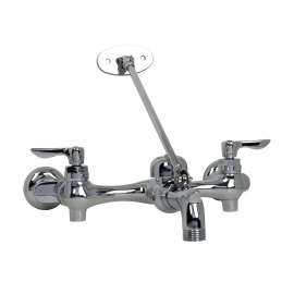 Top Brace Wall-Mount Service Sink Faucet With 6-Inch Vacuum Breaker Spout and Offset Shanks, 8354112.002