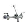 Top Brace Wall-Mount Service Sink Faucet With 6-Inch Vacuum Breaker Spout and Offset Shanks, 8354112.004