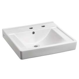 Decorum(R) Wall-Hung EverClean(R) Sink With Center Hole Only and Extra Right-Hand Hole, 9024011EC.020