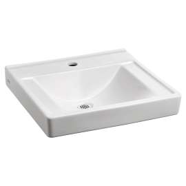 Decorum(R) Wall-Hung EverClean(R) Sink Less Overflow With Center Hole Only, 9024901EC.020