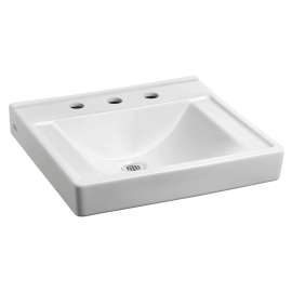 Decorum(R) Wall-Hung EverClean(R) Sink Less Overflow With 8-Inch Centerset, 9024908EC.020