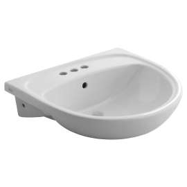Mezzo Semi-Countertop Sink With 4-Inch Centerset, 9960403.020