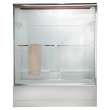 Euro 60 x 57-Inch Height Semi-Frameless Sliding Tub Door with Clear Glass, AM00350400.213