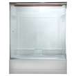 Euro 60 x 57-Inch Height Semi-Frameless Sliding Tub Door with Clear Glass, AM00350400.213