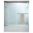 Euro 60 x 57-Inch Height Semi-Frameless Sliding Tub Door with Clear Glass, AM00350400.213