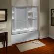 Euro 60 x 57-Inch Height Semi-Frameless Sliding Tub Door with Clear Glass, AM00350400.213