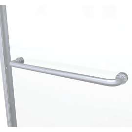 Euro 60 x 57-Inch Height Semi-Frameless Sliding Tub Door with Rain Glass, AM00350422.006