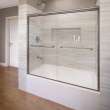 Euro 60 x 57-Inch Height Semi-Frameless Sliding Tub Door with Rain Glass, AM00350422.213