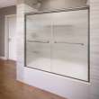 Euro 60 x 57-Inch Height Semi-Frameless Sliding Tub Door with Rain Glass, AM00350422.213