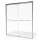 Euro 48 x 70-Inch Height Semi-Frameless Sliding Shower Door with Clear Glass, AM00370400.213