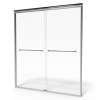 Euro 60 x 70-Inch Height Semi-Frameless Sliding Shower Door with Clear Glass, AM00390400.213