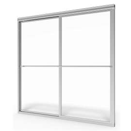 Prestige 60 x 58-1/2-Inch Height Framed Sliding Tub Door with Clear Glass, AM00750400.213
