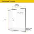 60 x 76-Inch Height Semi-Frameless Swing Door With Panel, AM00816400.006