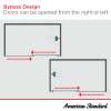 36 x 76-Inch Height Semi-Frameless Swing Door, AM00819400.006