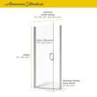 36 x 76-Inch Height Semi-Frameless Swing Door, AM00819400.213