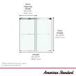 Aspirations 60 x 60-Inch Frameless Sliding Bathtub Door, AM00853400.213
