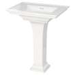 0297100.020 Town Square S Center Hole Only Pedestal Sink Top and Leg Combination, White