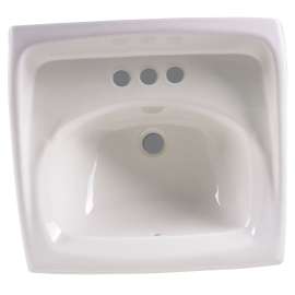 0355012USMCA.020 Lucerne Wall Hung Sink with 4-in Centerset, White 