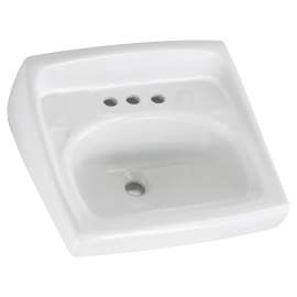 0356015USMCA.020 Lucerne Wall Hung Sink with 8-in Widespread, White 