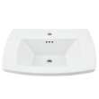 0445001.020 Edgemere Center Hole Only Pedestal Sink Top, White