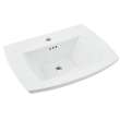 0445001.020 Edgemere Center Hole Only Pedestal Sink Top, White