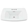 0445004.020 Edgemere 4-in Centerset Pedestal Sink Top, White