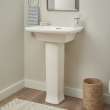 0445100.020 Edgemere Center Hole Only Pedestal Sink Top and Leg Combination, White
