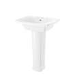 0445800.020 Edgemere 8-in Widespread Pedestal Sink Top and Leg Combination, White
