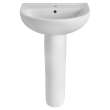 0467102.020 Reliant 22-in Pedestal Sink, Single Hole, White 