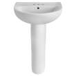 0467402.020 Reliant 22-in Pedestal Sink, 4-in Centerset Holes, White 