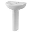 0467402.020 Reliant 22-in Pedestal Sink, 4-in Centerset Holes, White 