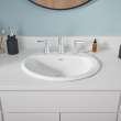0475020USMCA.020 Aqualyn Drop In Sink with 8-in Widespread, White 