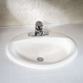 0476028USMCA.020 Aqualyn Drop In Sink with 4-in Centerset, White 