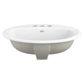 0476228.020 Reliant Oval Drop In Bathroom Sink 4-in Centerset Holes, White 
