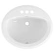 0476228.020 Reliant Oval Drop In Bathroom Sink 4-in Centerset Holes, White 