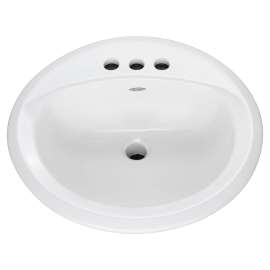 0491019USMCA.020 Rondalyn Drop In Sink with 4-in Centerset, White 