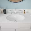 0496200.020 Reliant Oval Under Counter Bathroom Sink, White 