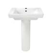 0641100.020 Boulevard Center Hole Only Pedestal Sink Top and Leg Combination, White