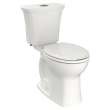204BA200.020 Edgemere 1.6 gpf and 6.0 Lpf and 1.1 gpf and 4.2 Lpf Two-Piece Dual Flush Chair-Height Round-Front Toilet Less Seat, White 