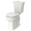 204BA200.020 Edgemere 1.6 gpf and 6.0 Lpf and 1.1 gpf and 4.2 Lpf Two-Piece Dual Flush Chair-Height Round-Front Toilet Less Seat, White 