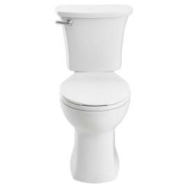 204BB104.020 Edgemere 1.28 gpf and 4.8 Lpf Two-Piece Chair-Height Round-Front 10-in Rough Toilet Less Seat, White 