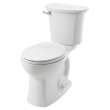 204BB104.020 Edgemere 1.28 gpf and 4.8 Lpf Two-Piece Chair-Height Round-Front 10-in Rough Toilet Less Seat, White 