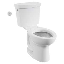 215AA769.020 Cadet Touchless Chair Height Elongated Toilet with Locking Device Less Seat, White 