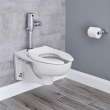 2257511.020 Afwall 1.1 gpf and 4.2 Lpf Wall-Hung Toilet System with Touchless Selectronic Piston Flush Valve, White