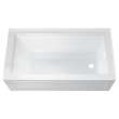 2544102.020 Town Square S 60 x 32-in Integral Apron Bathtub with Right Hand Outlet, White