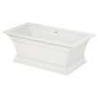 2546004.020 Town Square S 68 x 36-in Freestanding Bathtub Center Drain with Integrated Overflow, White