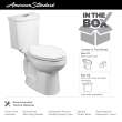 2886518.020 H20Ption 1.28 gpf and 4.8 Lpf and 0.92 gpf and 3.5 Lpf Two-Piece Dual Flush Chair Height Elongated Toilet with Liner Less Seat, White