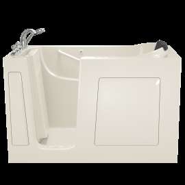 3060.100.CLL As Walk In Tubs Gelcoat Standard Series 60-in x 30-in Walk-In Whirlpool and Air Bath Tub, Linen 