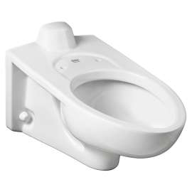 3353101.020 Afwall 1.1 - 1.6 gpf 4.2 - 6.0 Lpf Millennium Back Spud Elongated Wall Hung EverClean Bowl, White